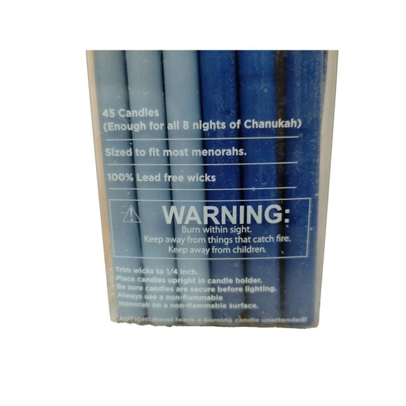 Rite Lite Chanukah Candles 45 Multicolor Pieces Fits Most Menorahs for Hanukkah - Picture 6 of 7